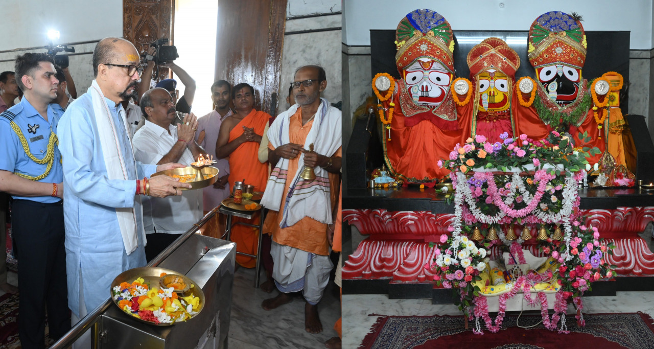 राज्यपाल रमेन डेका ने किए महाप्रभु श्री जगन्नाथ भगवान के दर्शन….